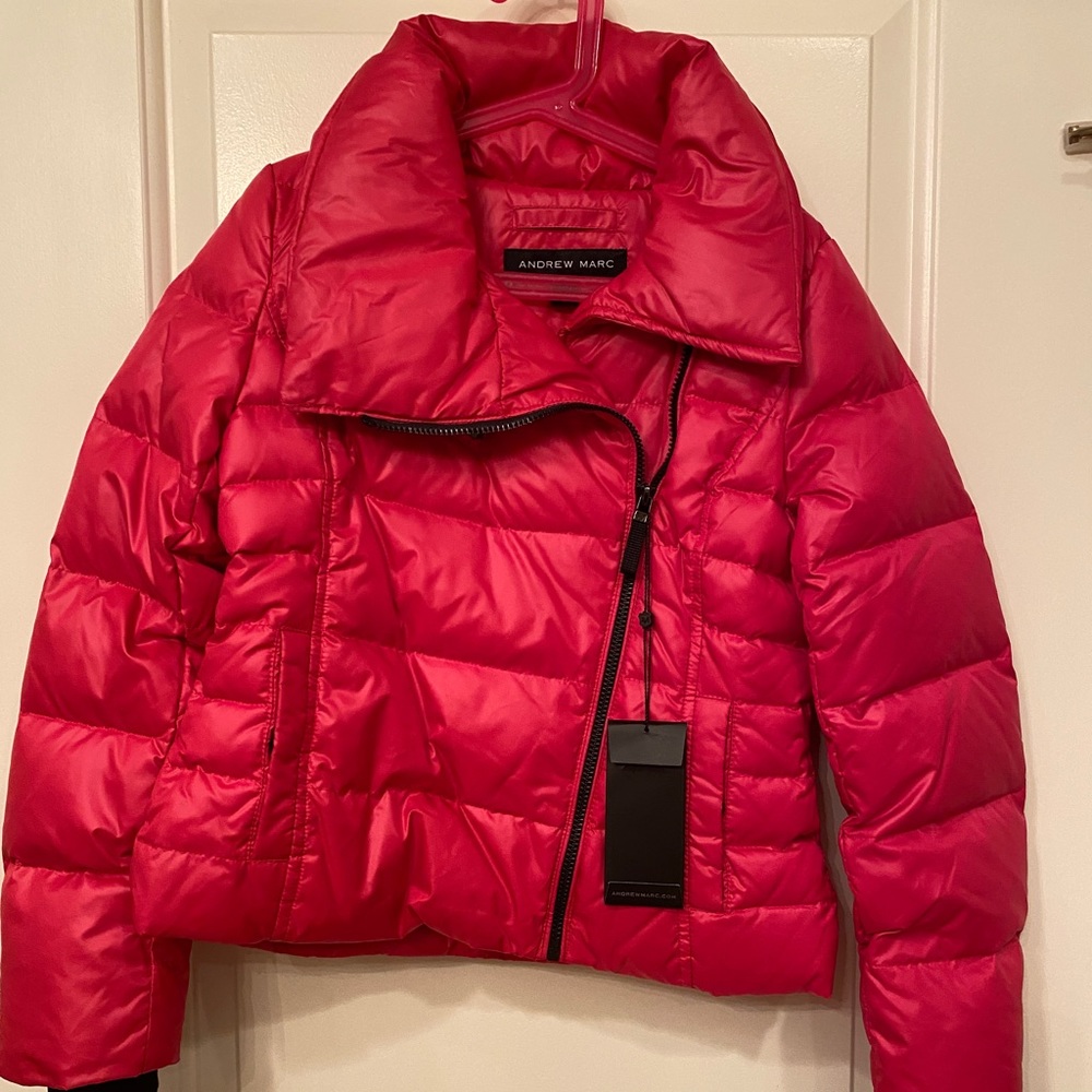 NWT Andrew Mark Girls Pink Down Jacket